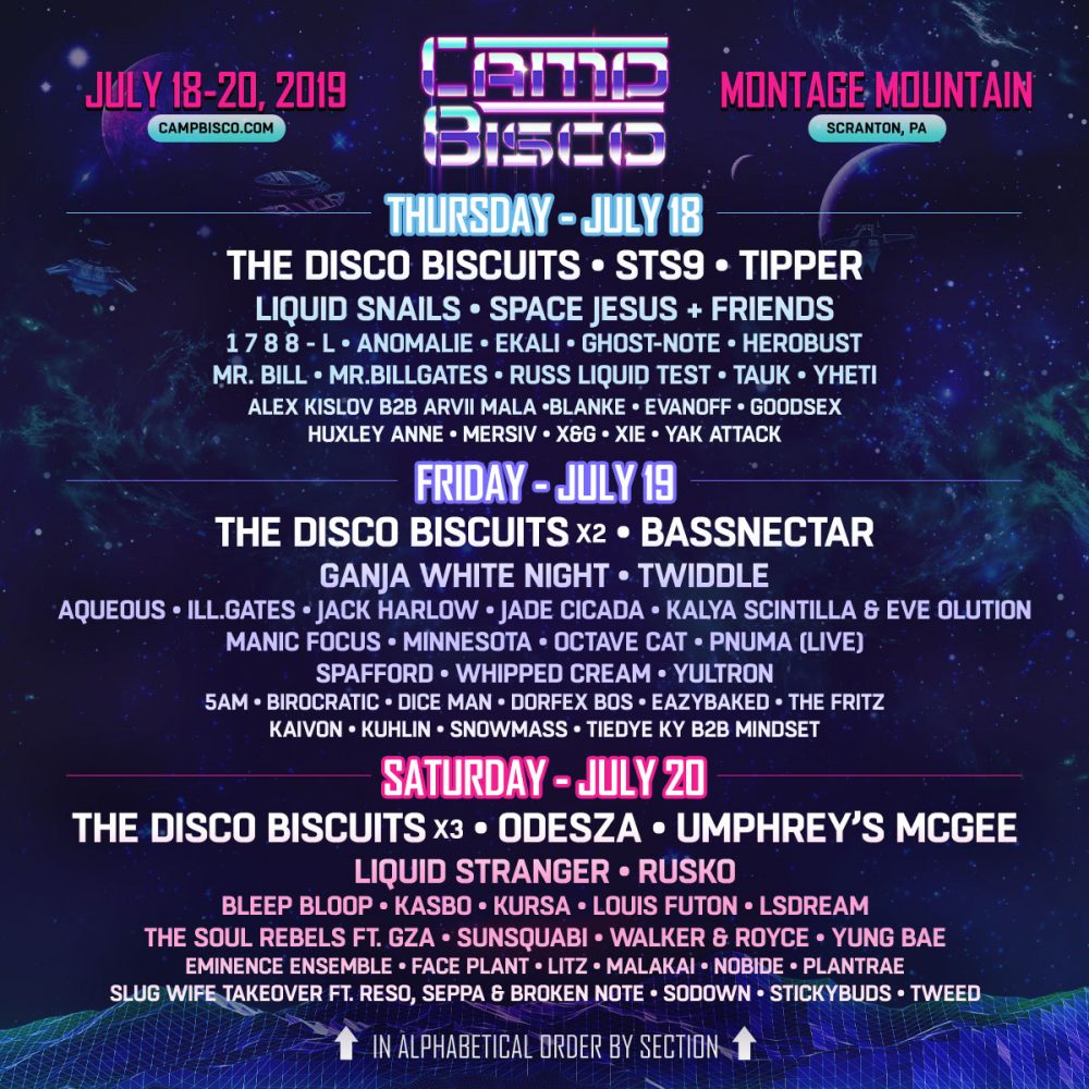 Camp Bisco Schedule 2022 Daily Lineup | Camp Bisco